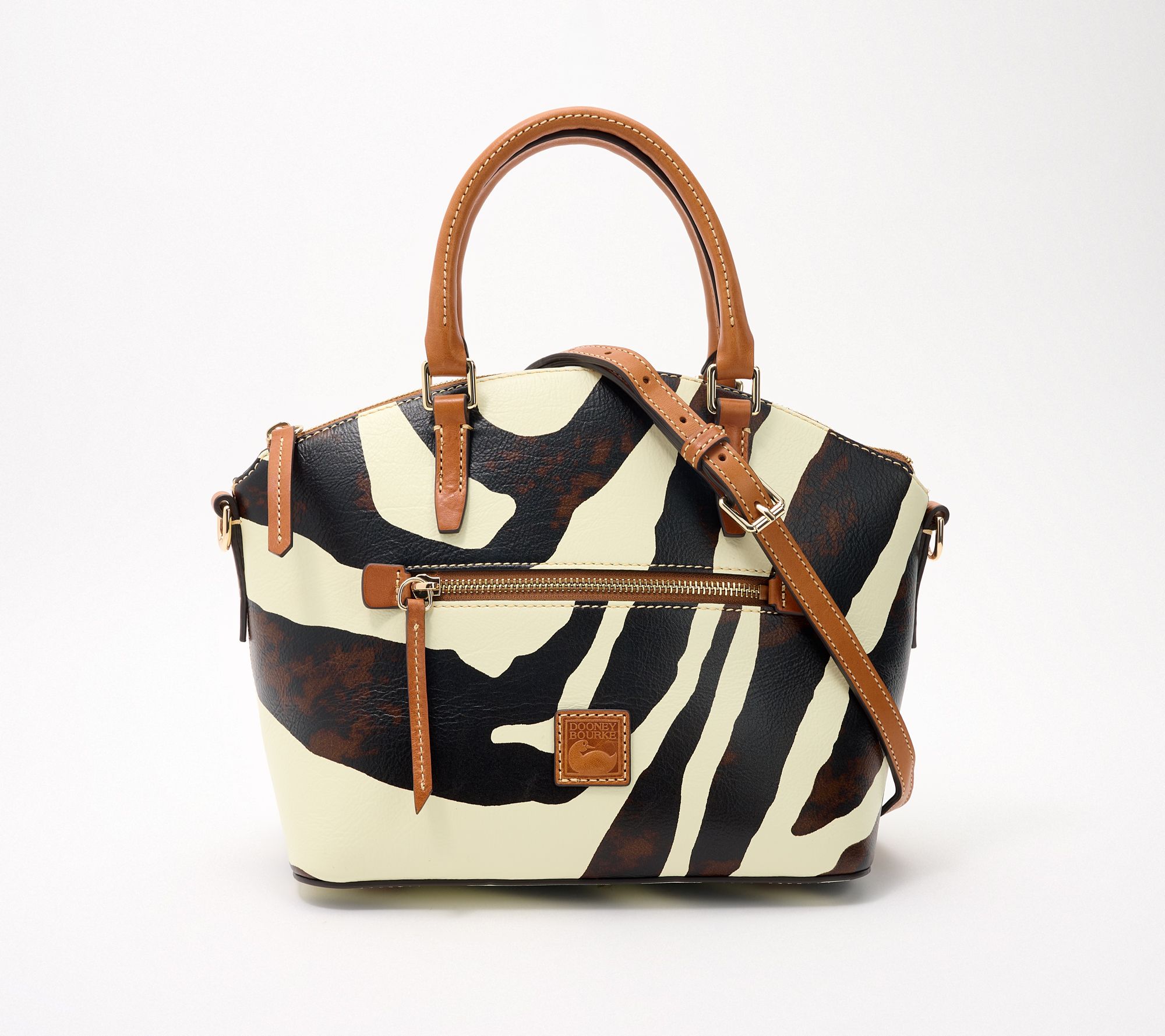 Dooney & Bourke Florentine Leather Top Handle Bag with Crossbody Strap