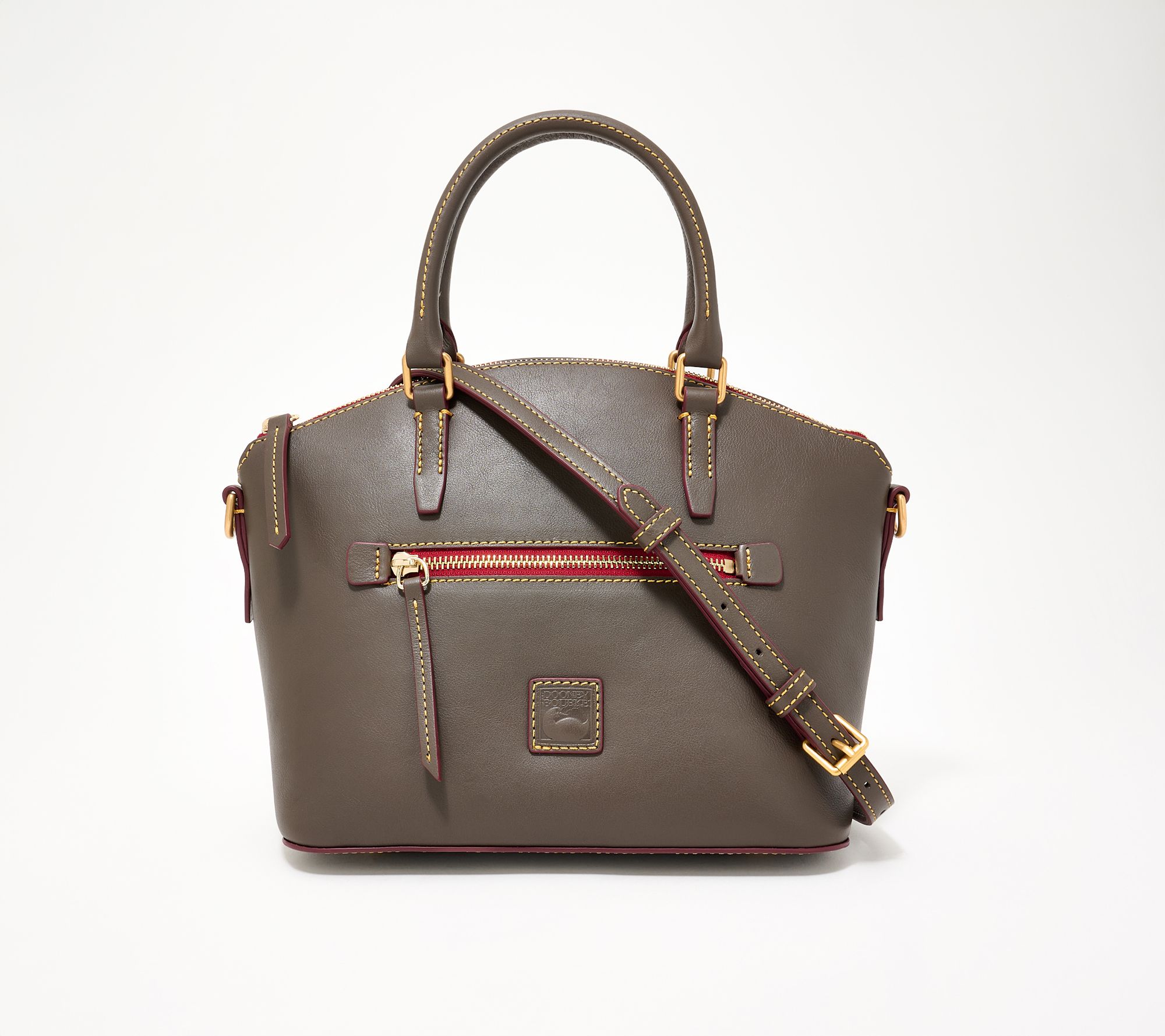 Dooney & Bourke Florentine Leather Top Handle Bag with Crossbody Strap
