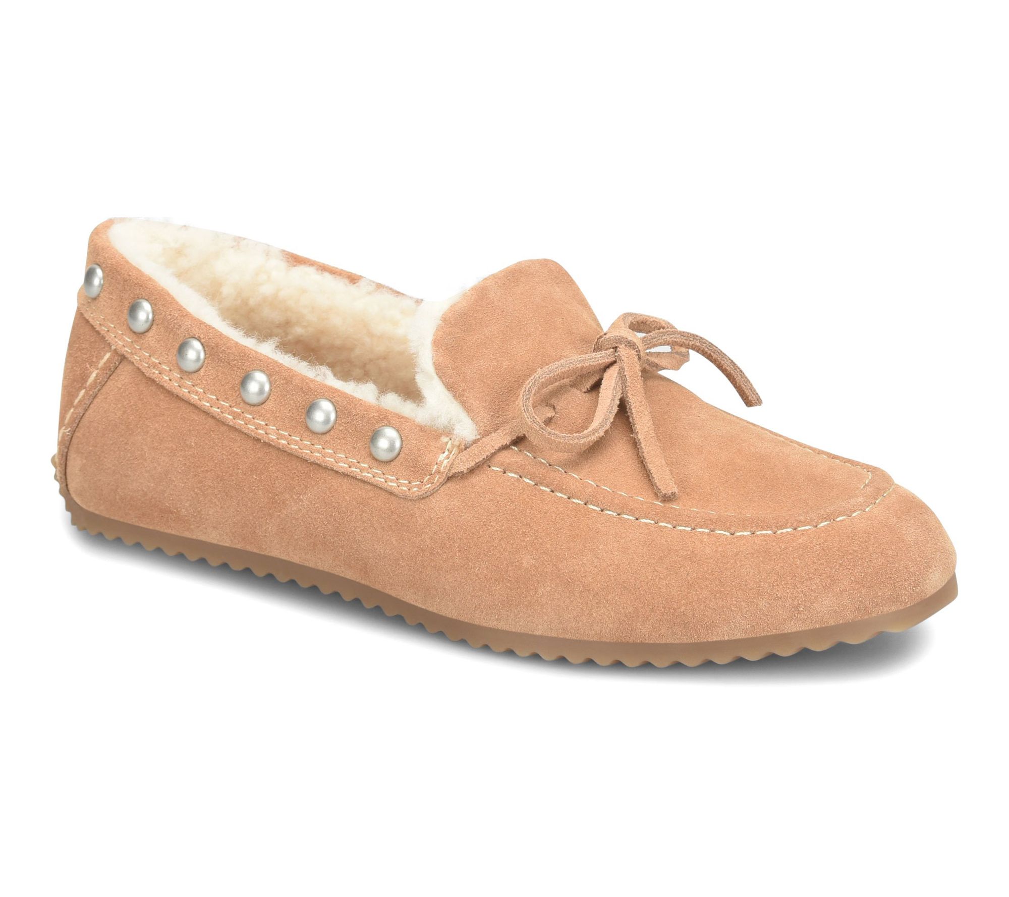 Sofft Shearling Lined Suede Moccasin Loafers - Alpine