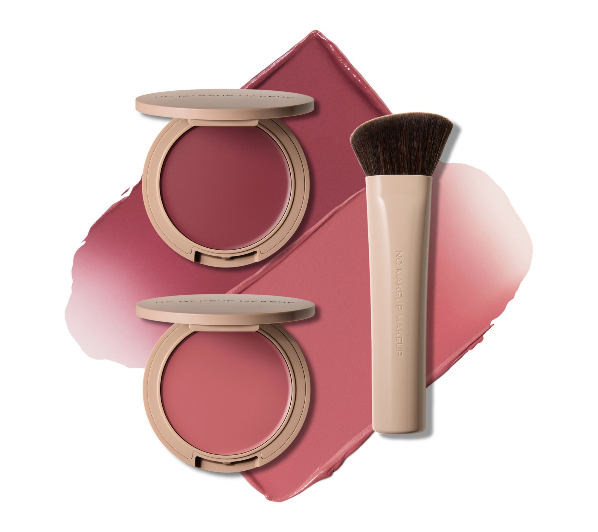 No Makeup Makeup Double Blush w/ Brush