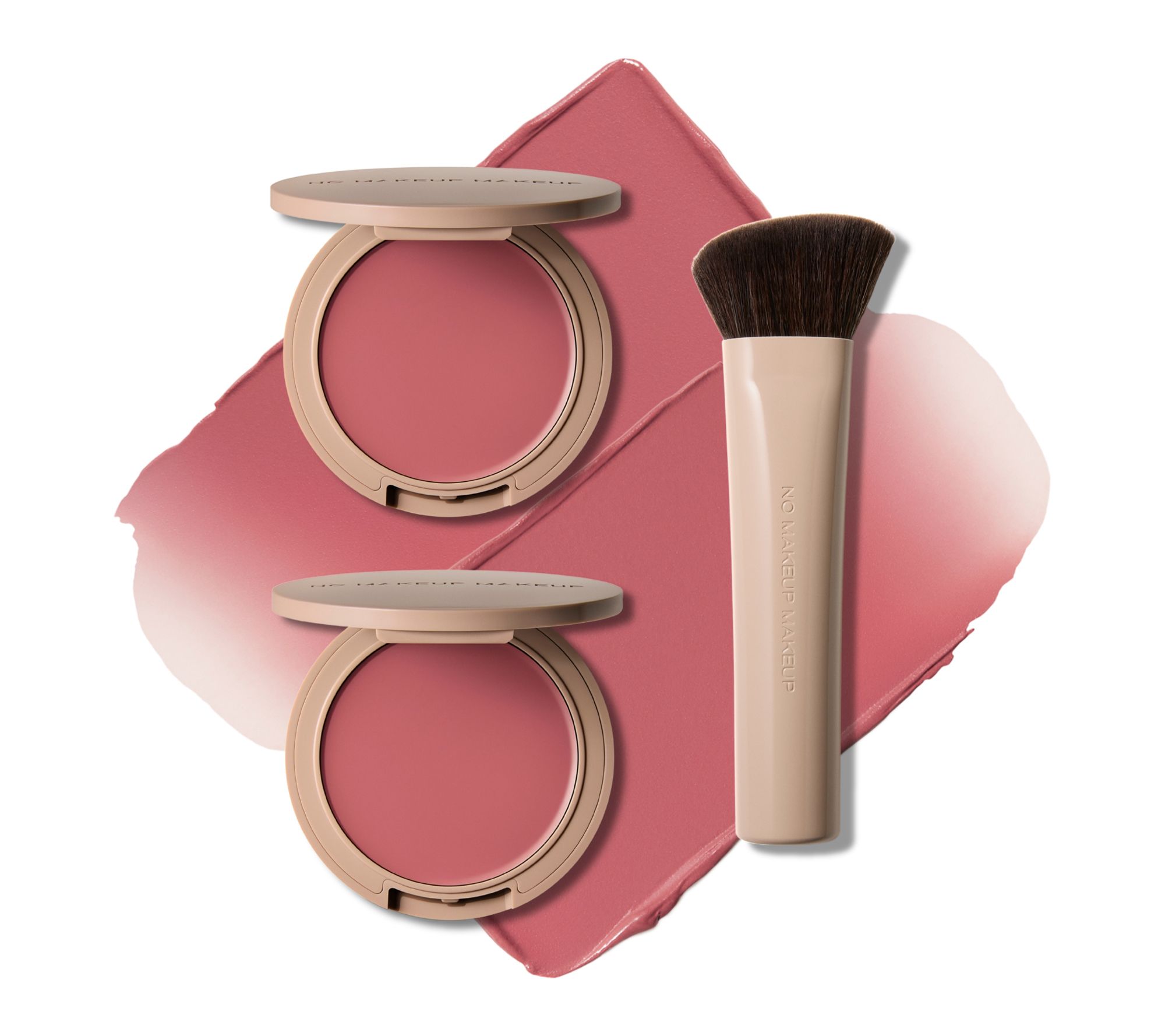 No Makeup Makeup Double Blush w/ Brush