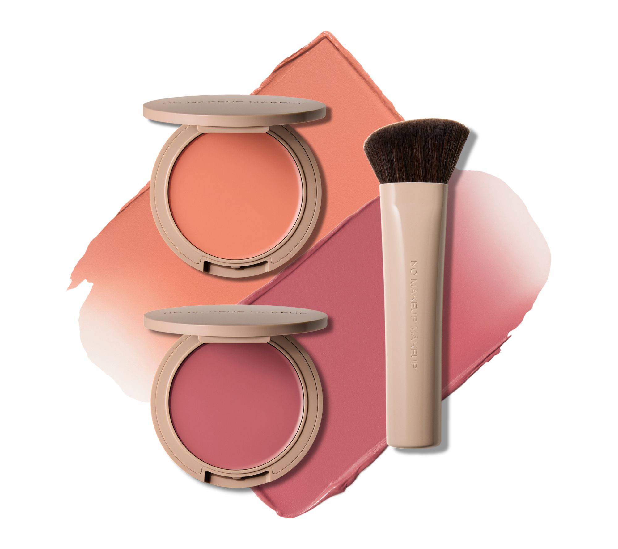 No Makeup Makeup Double Blush w/ Brush