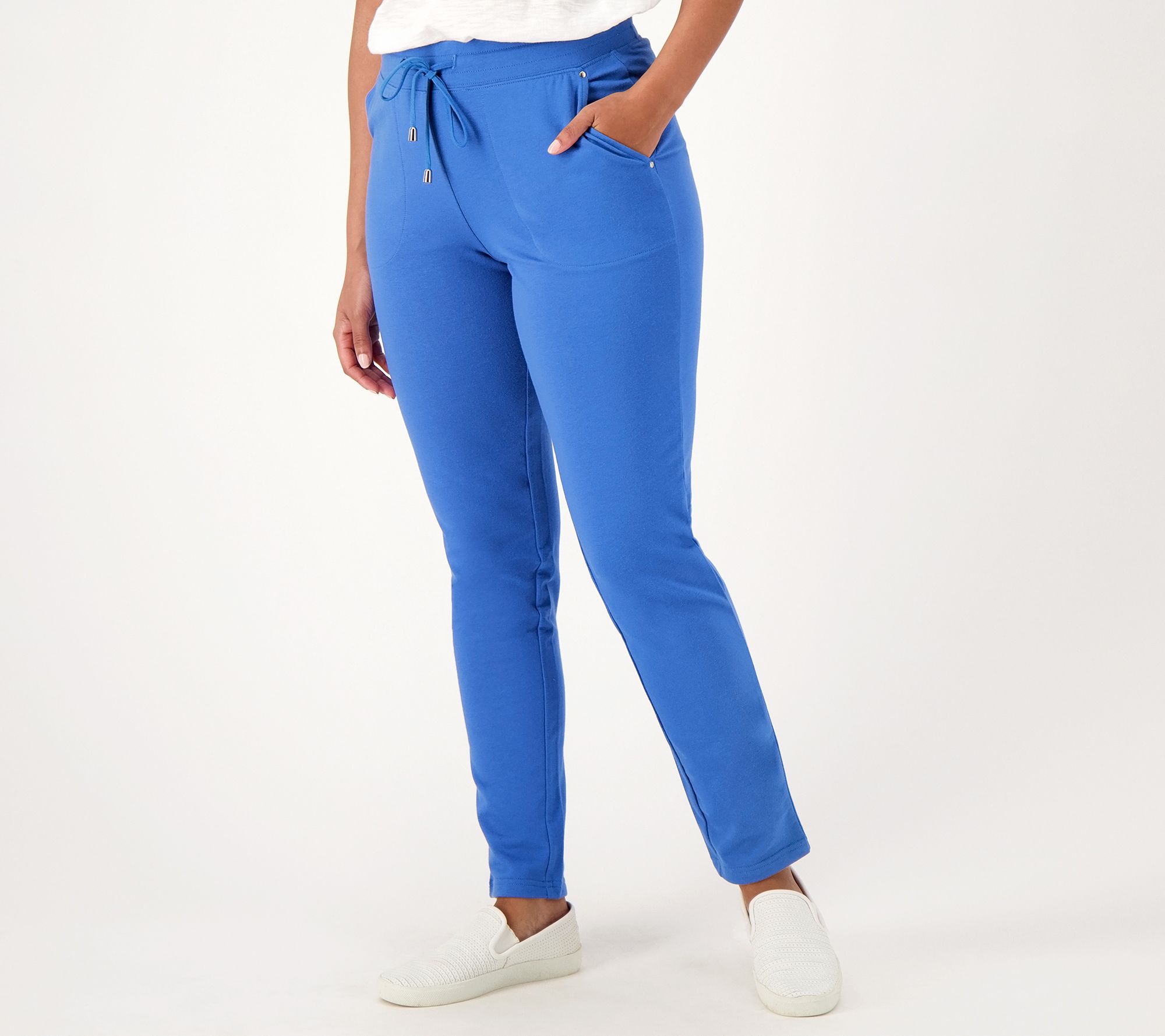 Sport Savvy French Terry Slim Straight Pull On Pant 
