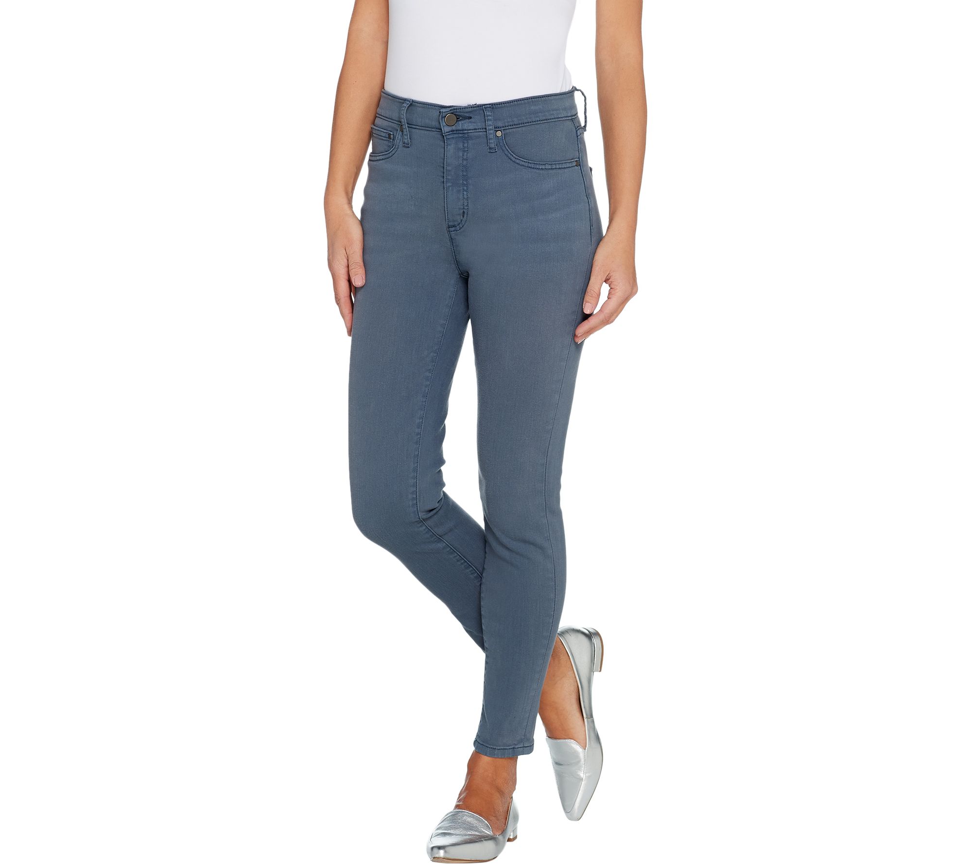 H by Halston Premier Denim Petite Ankle Length Skinny Jeans - QVC.com