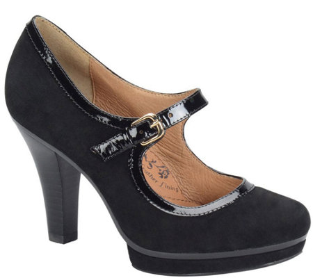 Sofft Platform Mary Jane Suede Shoes - Madelia — QVC.com