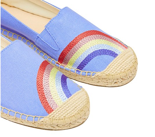 "As Is" Joules Embroidered Canvas Espadrille - Shelbury