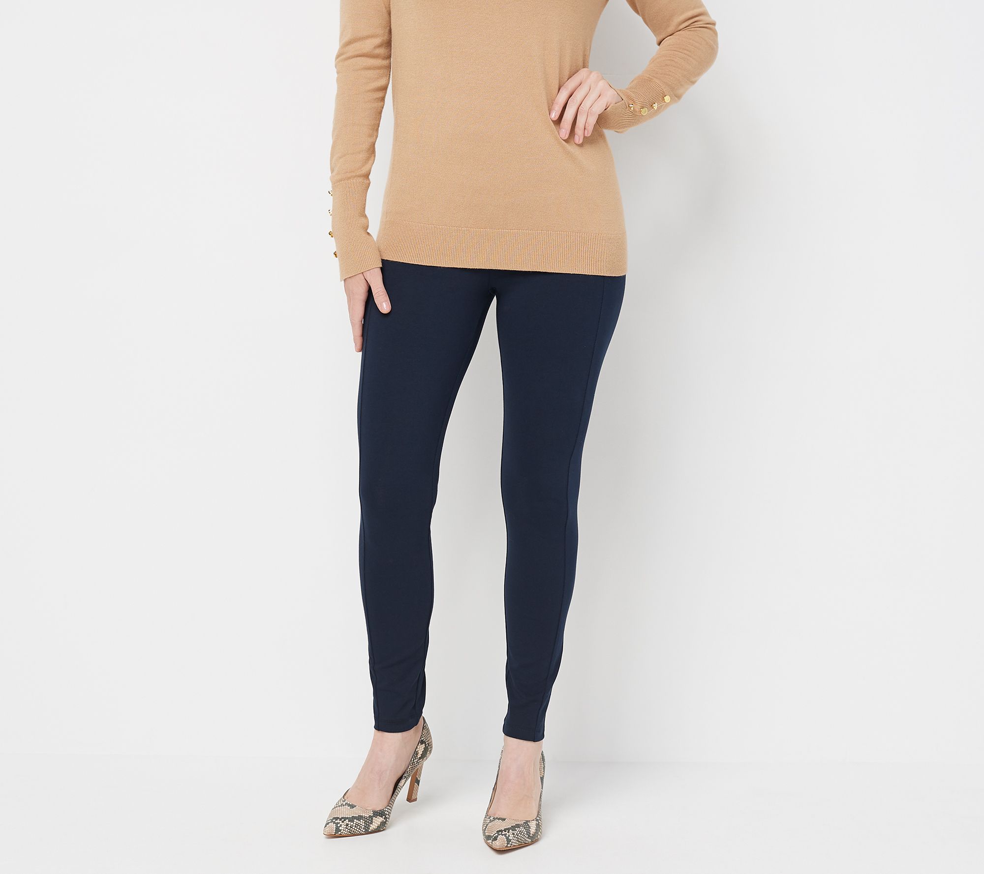 "As Is" Susan Graver Petite Weekend Premium Stretch Leggings