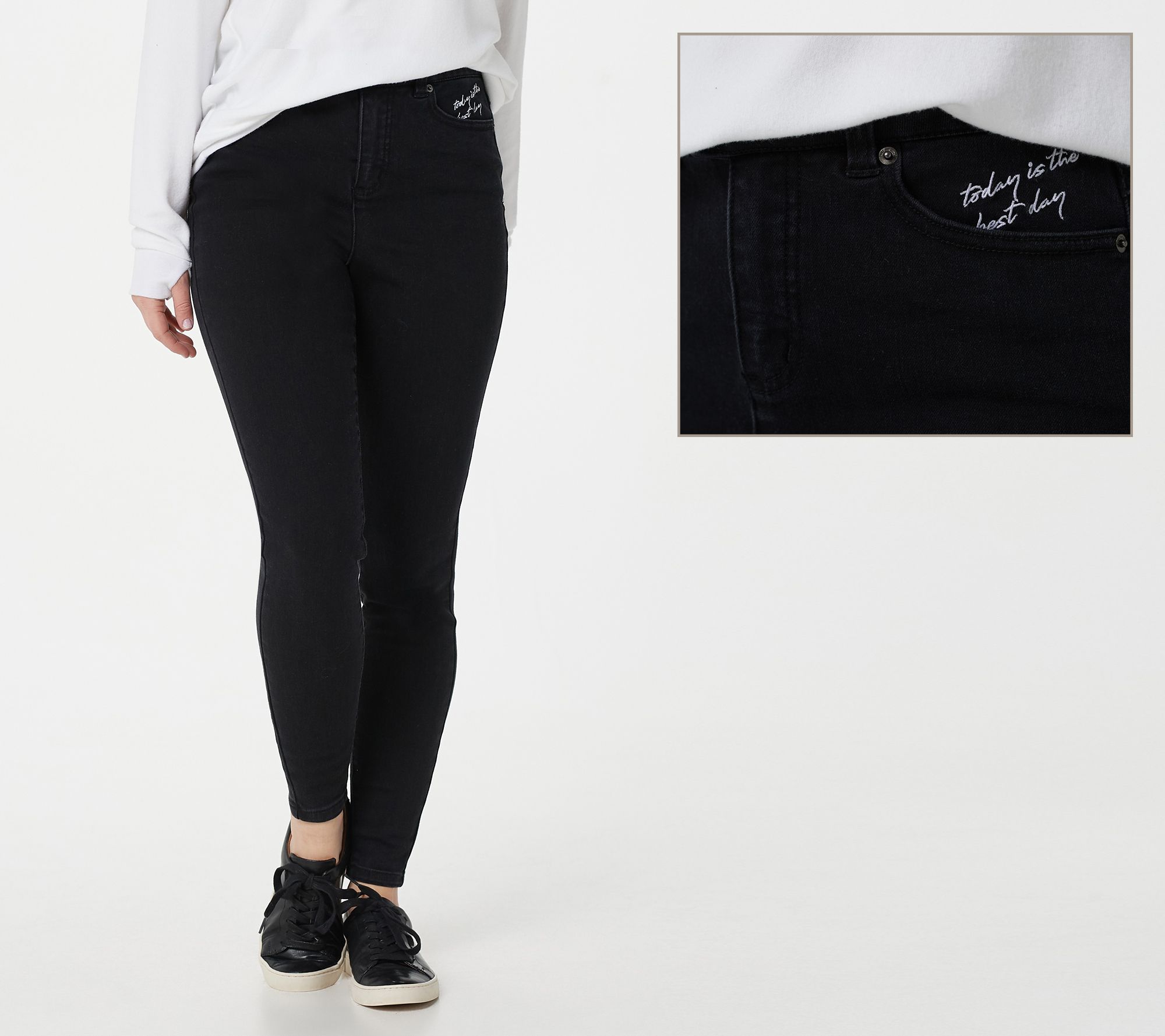 Black Jeggings With Back Pockets