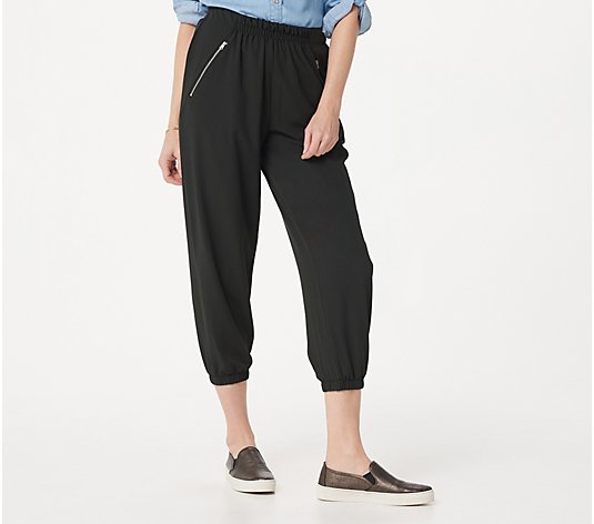 Attitudes by Renee Regular Pull-On Jogger Pants with Zipper Details