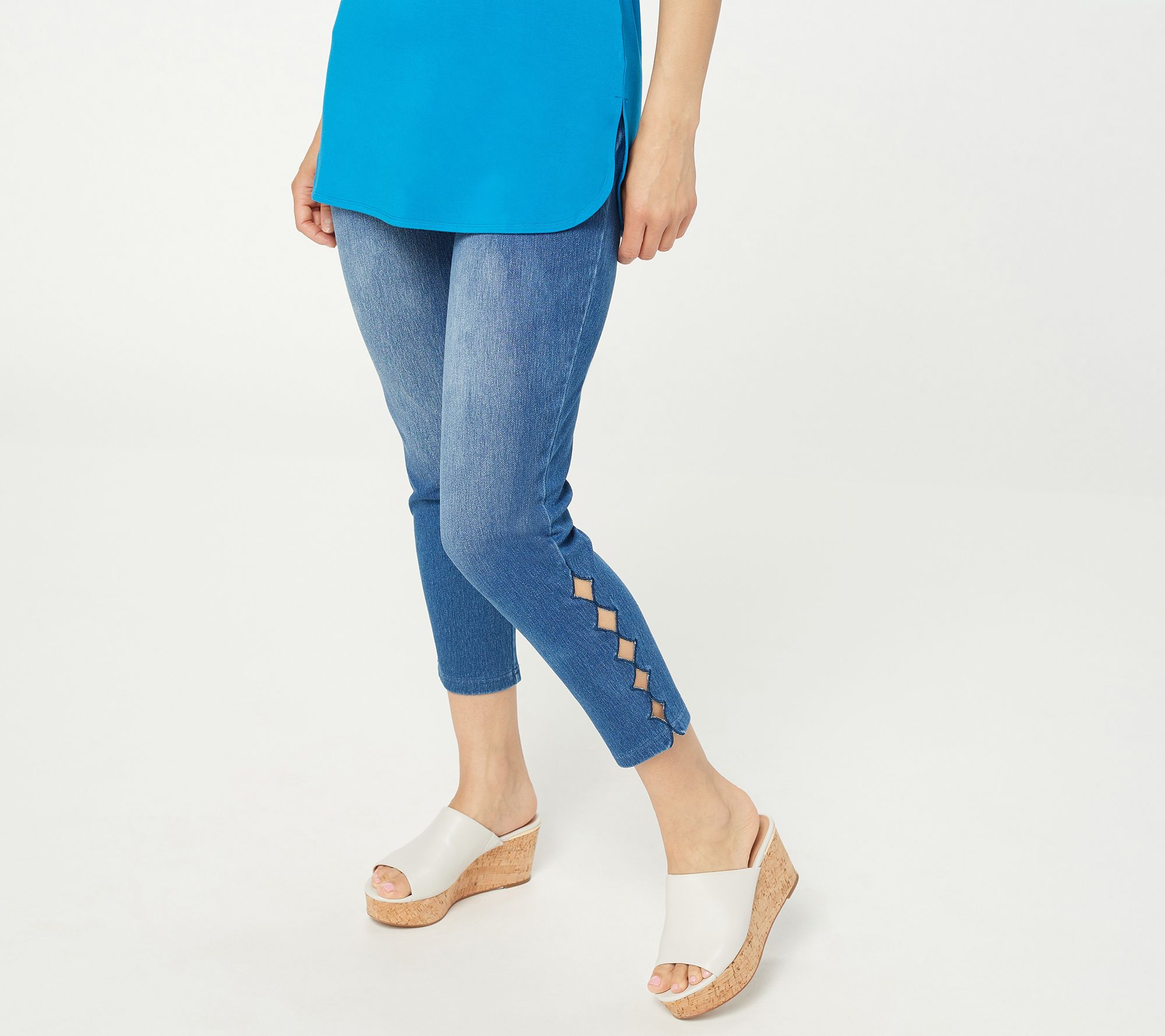 Women with Control Prime Stretch Crop Denim Pants - QVC.com