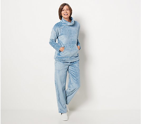 Koolaburra by UGG Cable Silky Plush Cowl Neck Pajama Set