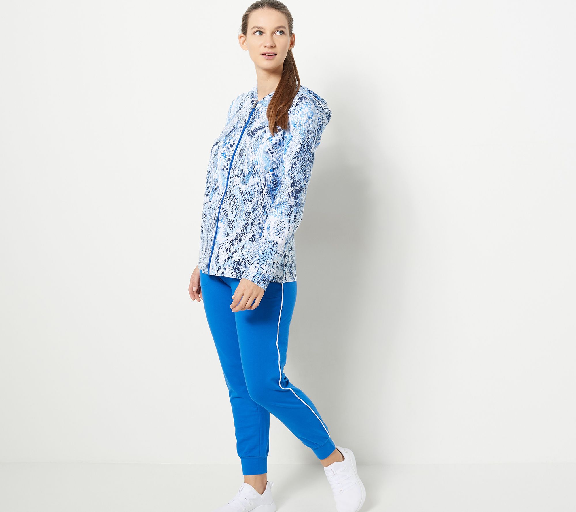 Sport Savvy Regular French Terry Jogger with Piping Detail