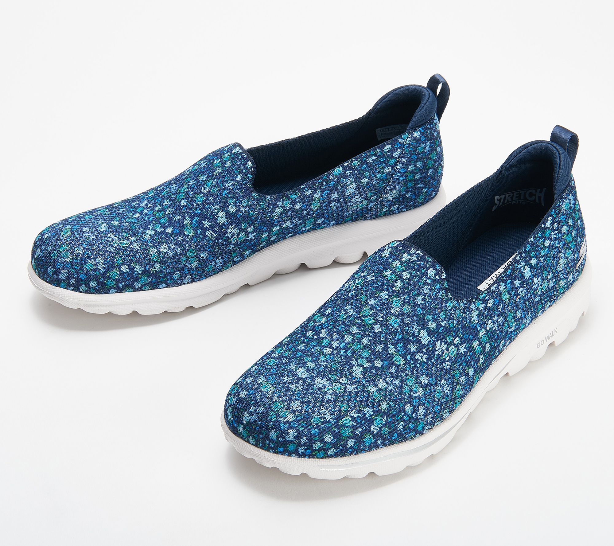 Skechers GOwalk Classic Washable Knit Print Slip-Ons - Ocean Blossom ...