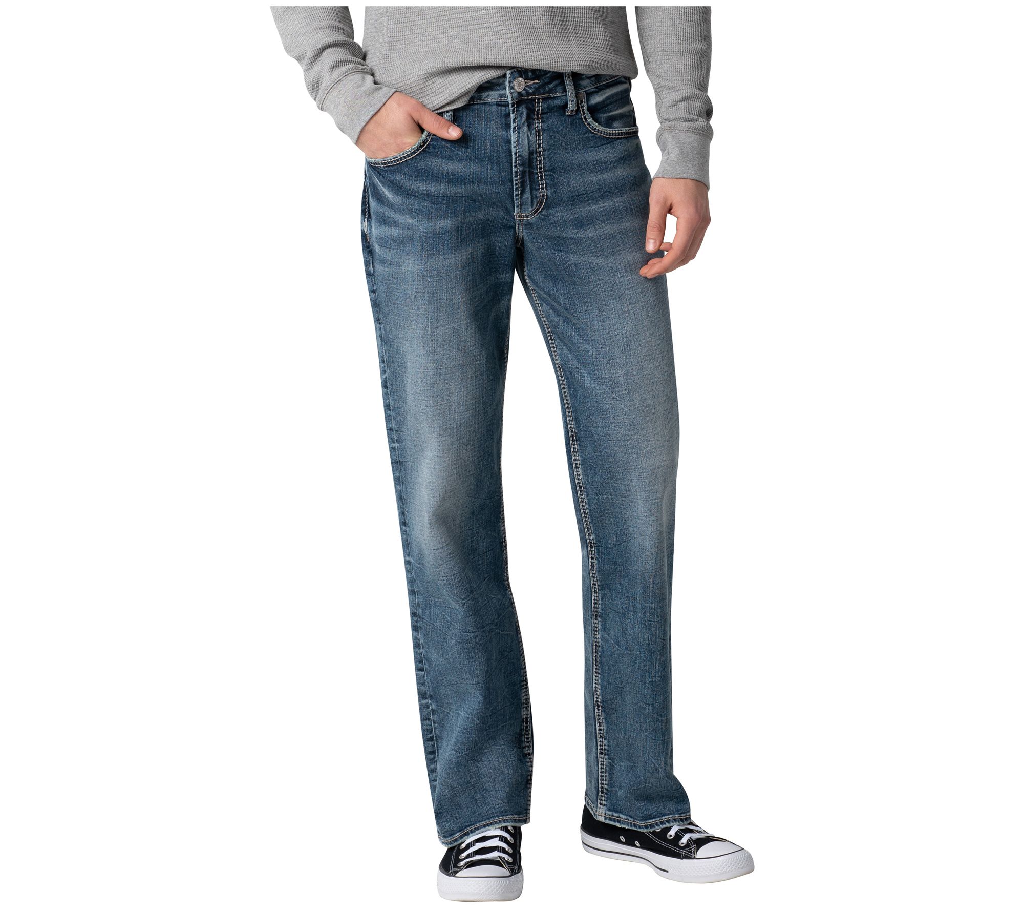 Silver Jeans Co. Gordie Loose Fit Straight Leg Jeans-EDK282