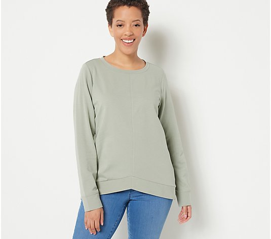 Belle by Kim Gravel French Terry Top with Inverted Hem