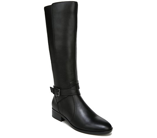 Naturalizer Leather Zip Up Narrow Calf High Boots - Rena