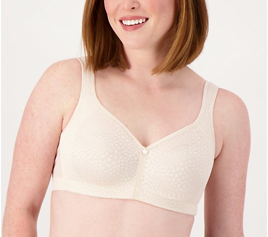 Breezies Underwire Diamond Shimmer Unlined Support Bra- CHAMPAGNE, 48DD  A561419