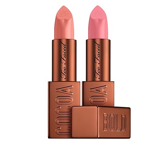 Too Faced Cocoa Bold Em-Power Cream Lipstick Duo