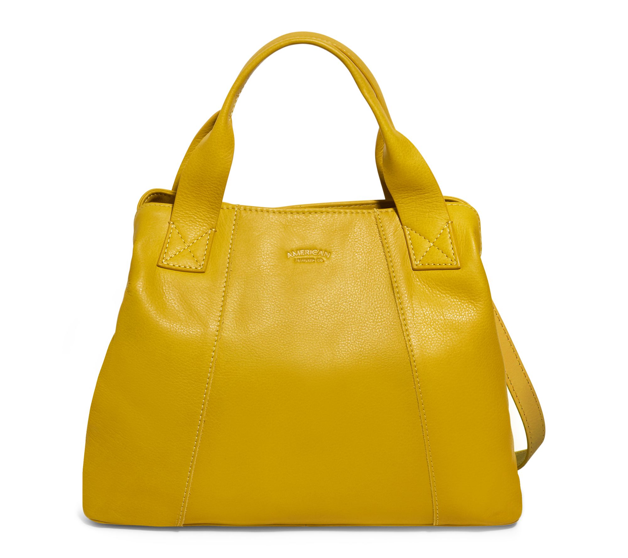 American Leather Co. Ada Triple Entry Leather Satchel