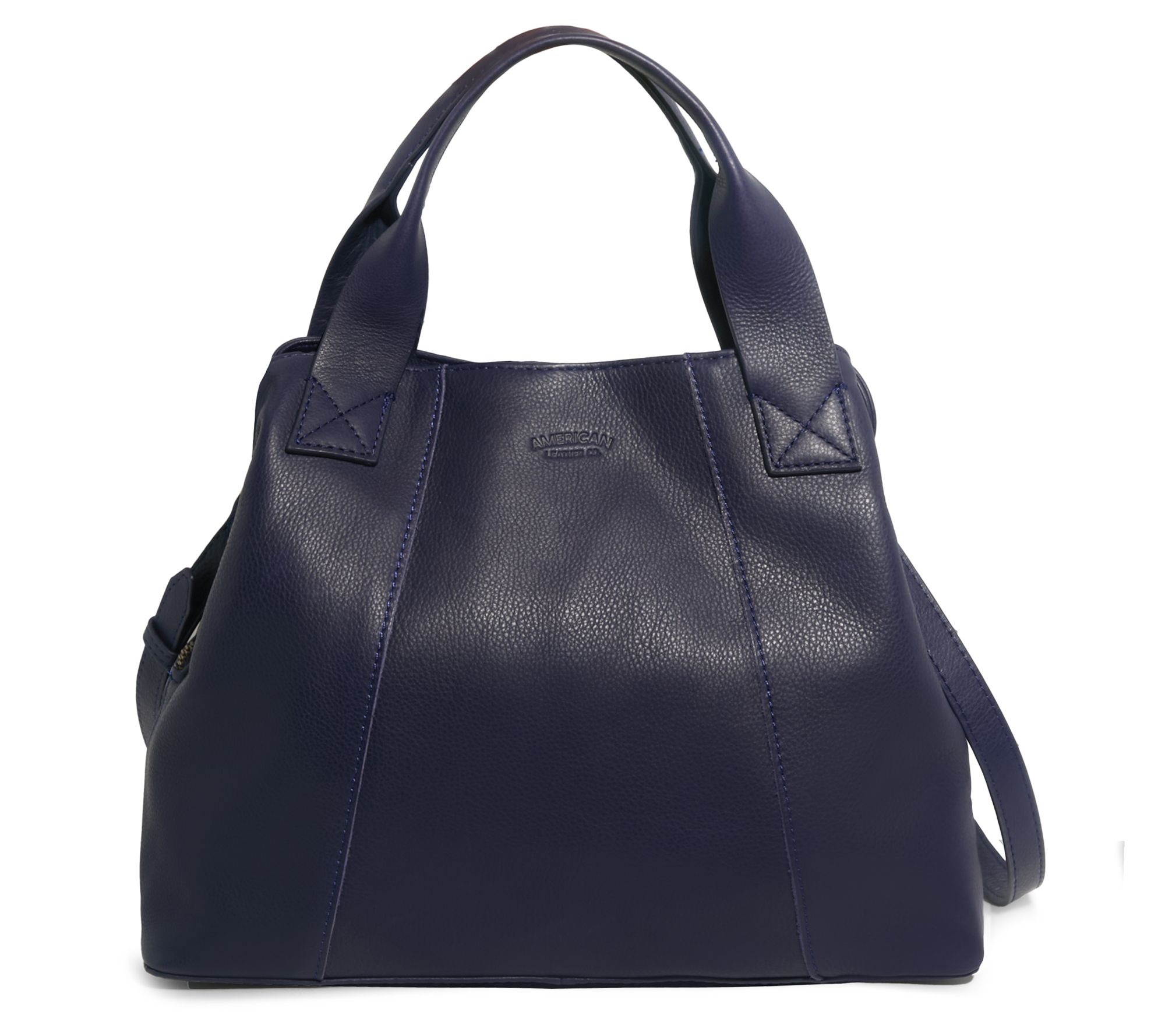 American Leather Co. Ada Triple Entry Leather Satchel