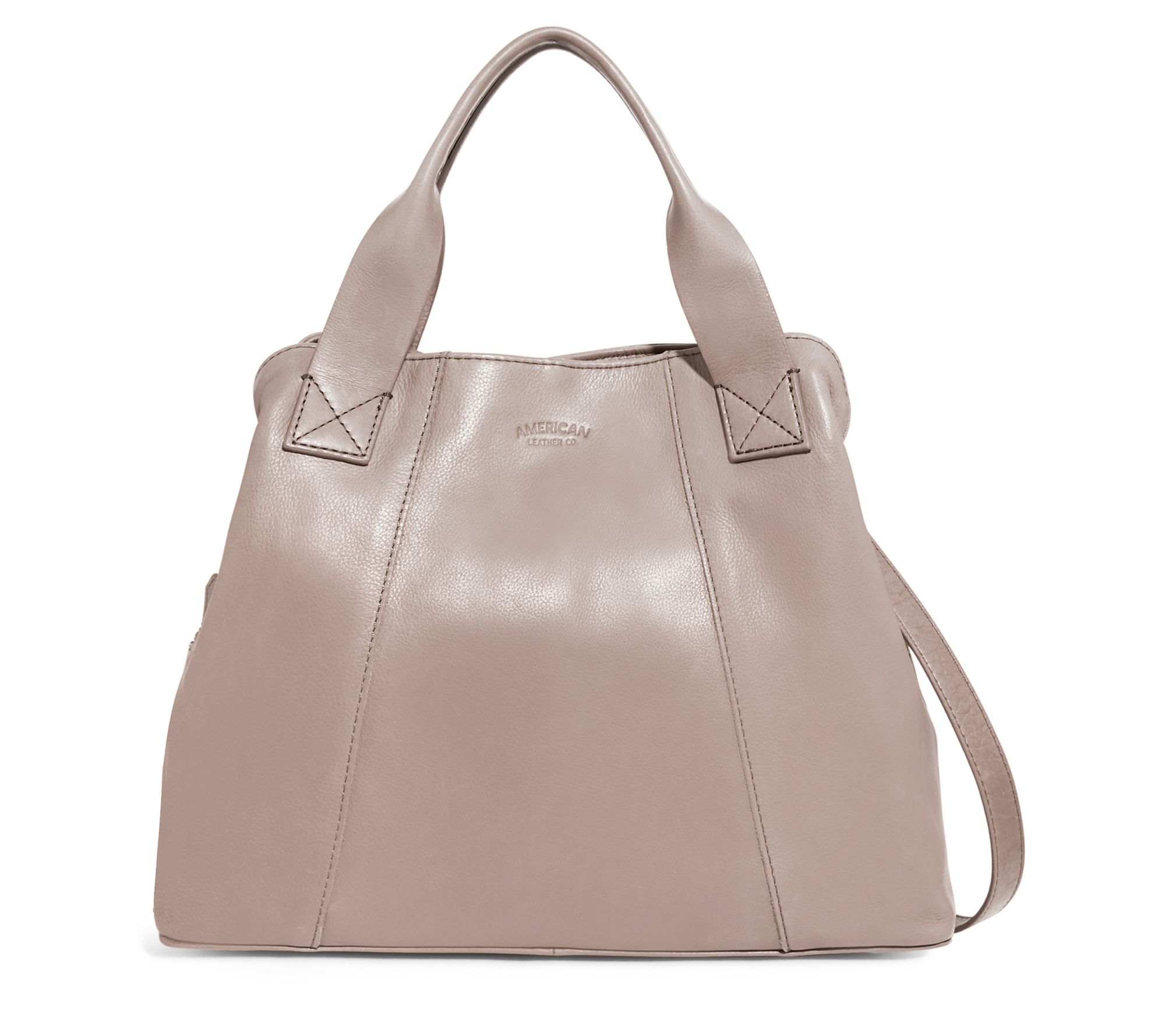 American Leather Co. Ada Triple Entry Leather Satchel