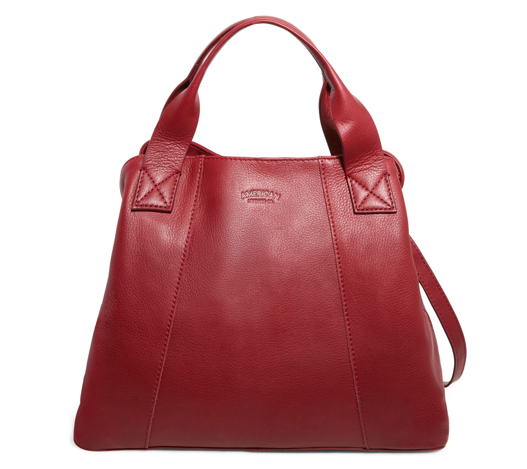 American Leather Co. Ada Triple Entry Leather Satchel