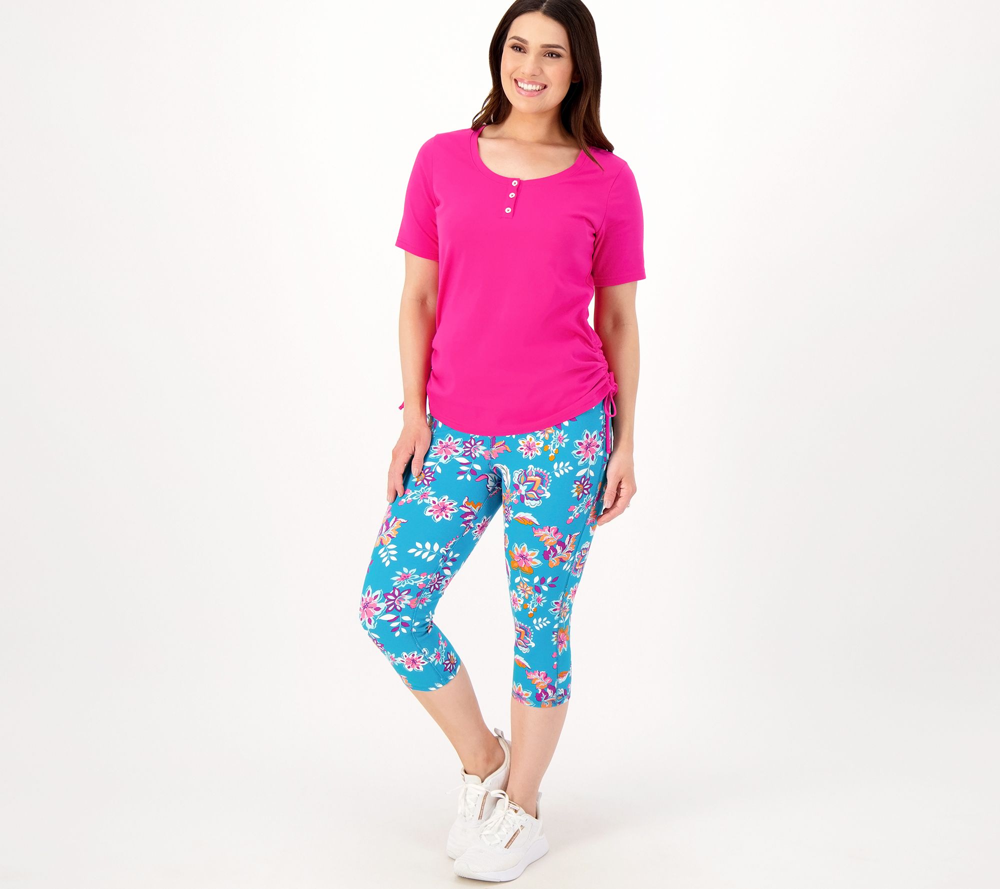 Sport Savvy Petite Printed Jersey Capri