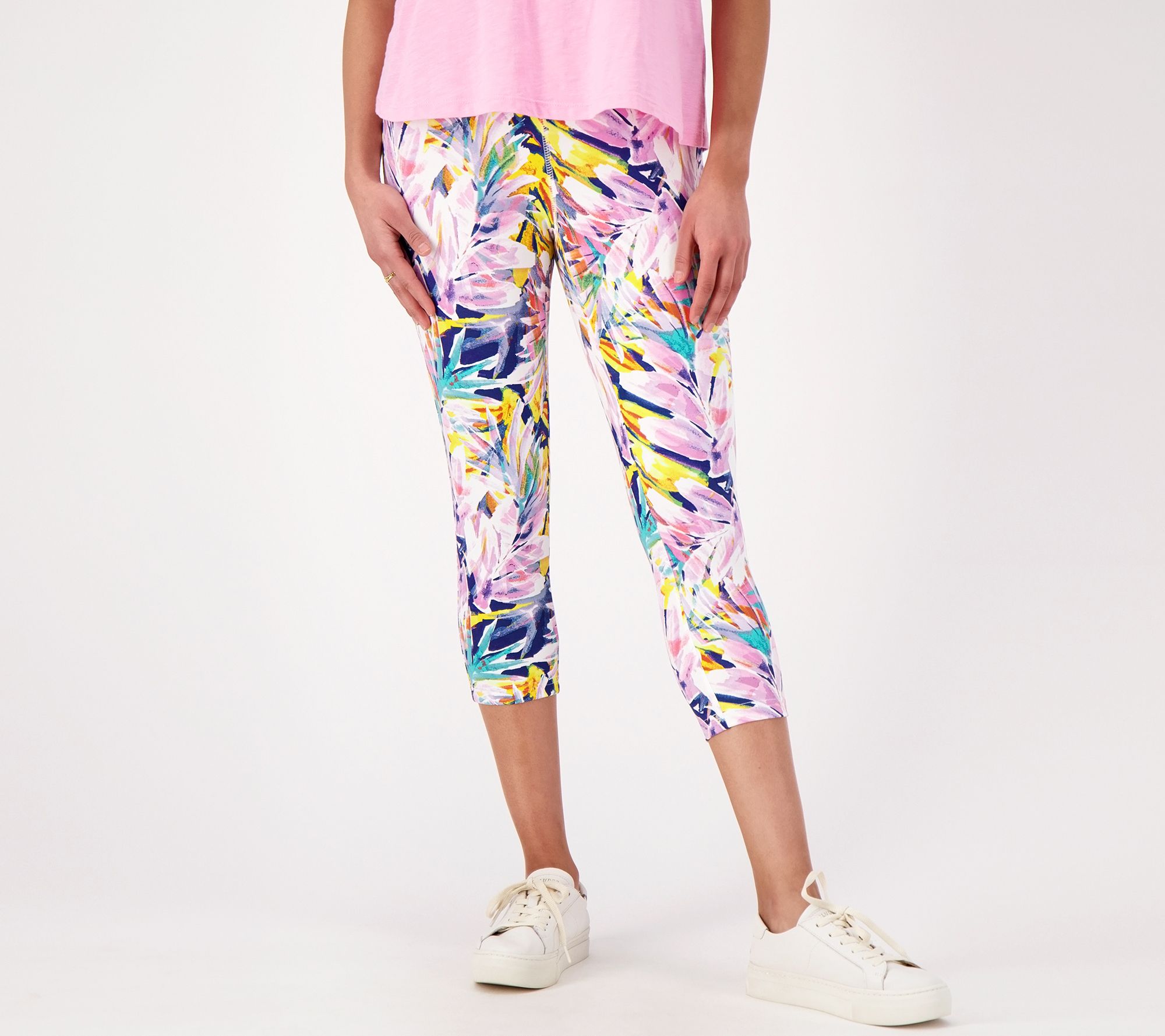 Belle Body by Kim Gravel Petite Printed Capri Pant