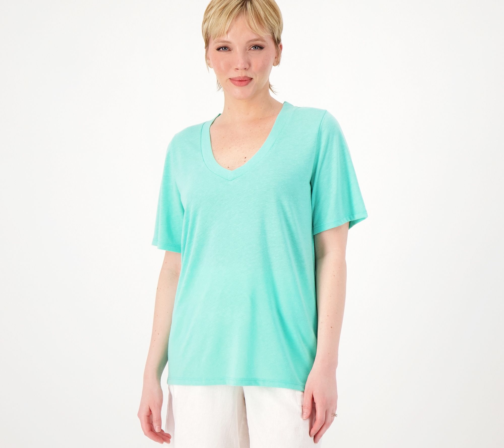 Peace Love World Mia V-Neck Knit Tee