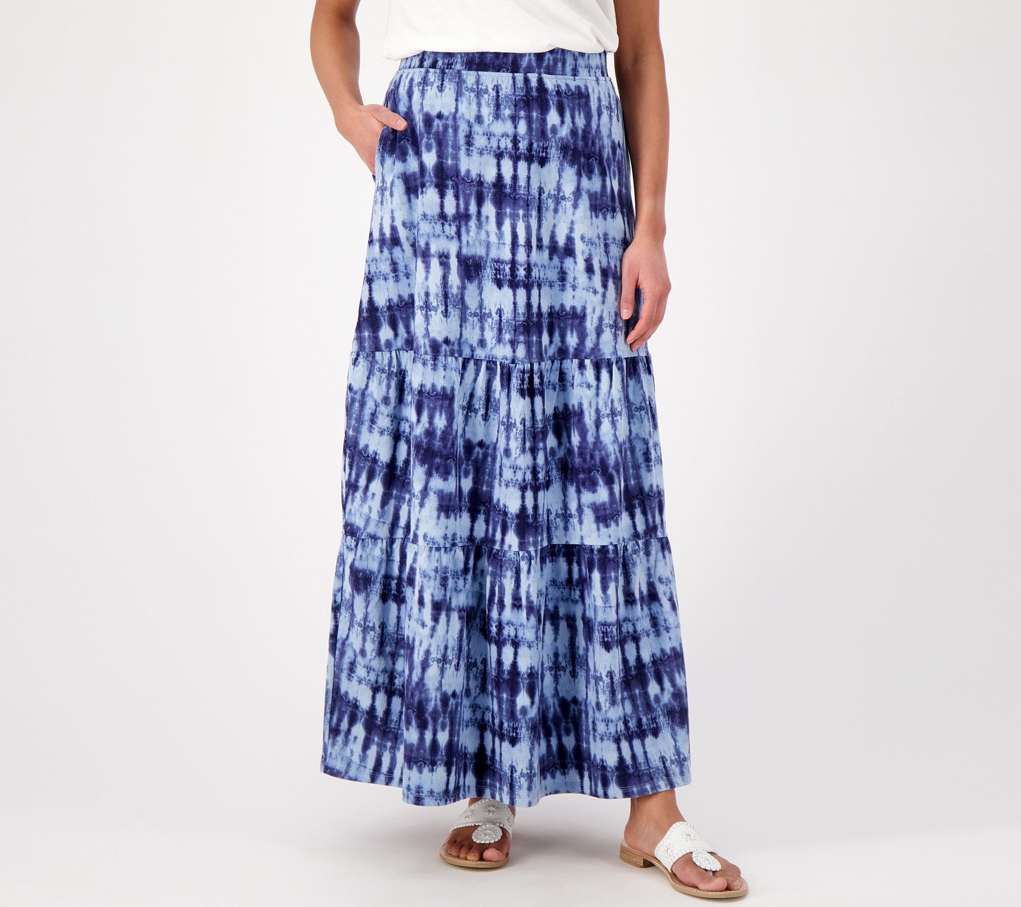 Chiffon maxi 2024 skirt qvc