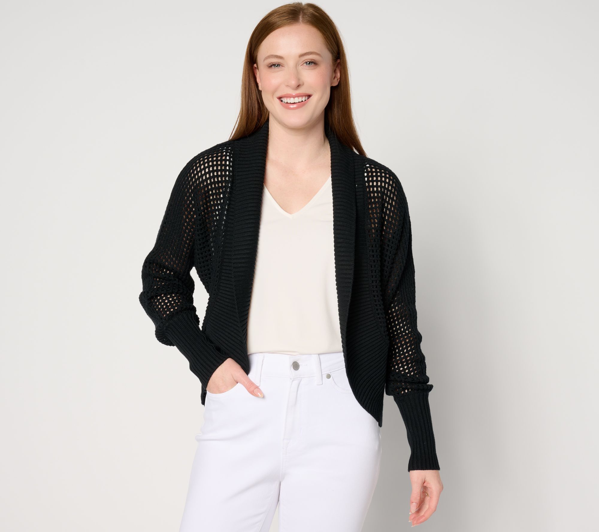 zuda Ecovero Open Stitch Sweater Shrug