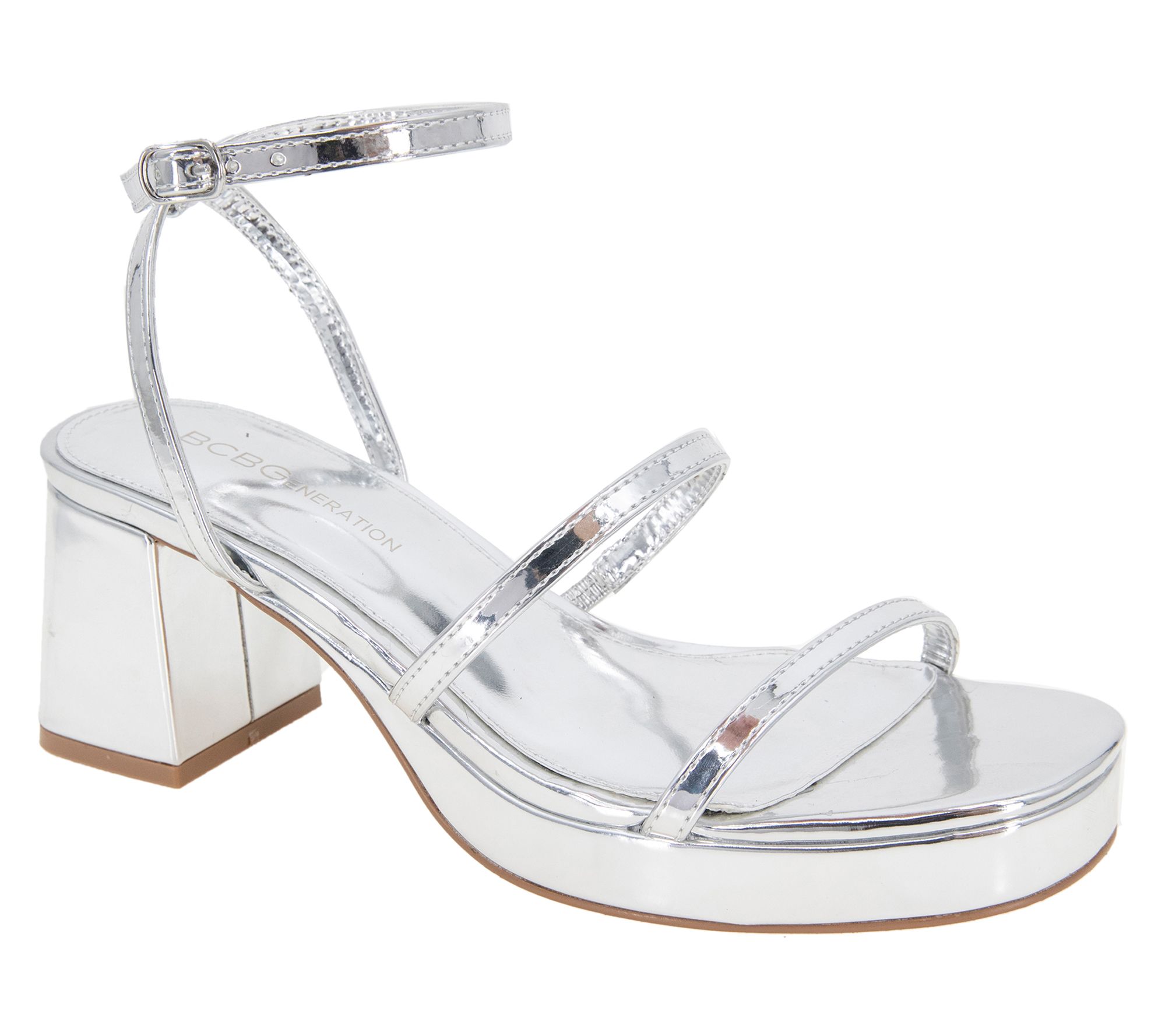 BCBGeneration Block Heel Platform Sandal- Lisse na