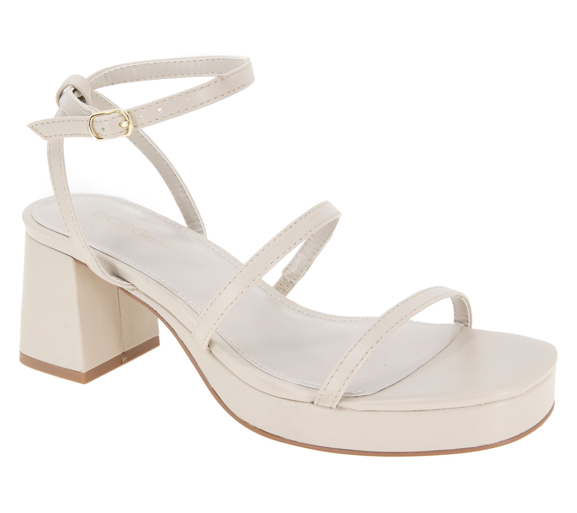 BCBGeneration Block Heel Platform Sandal- Lisse na