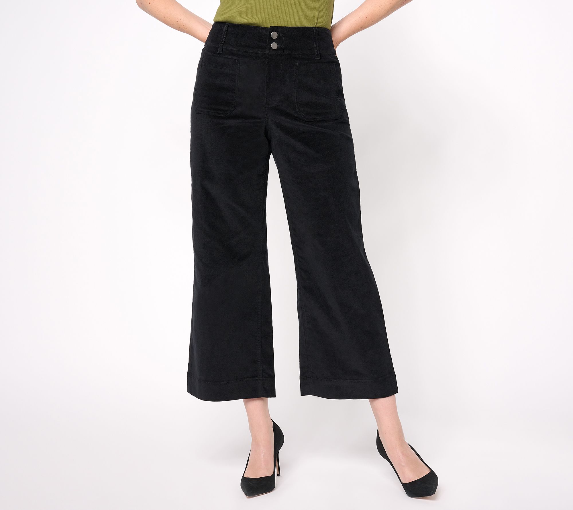 "As Is" Studio Park x Amy Stran Petite Wide Leg Corduroy Pant