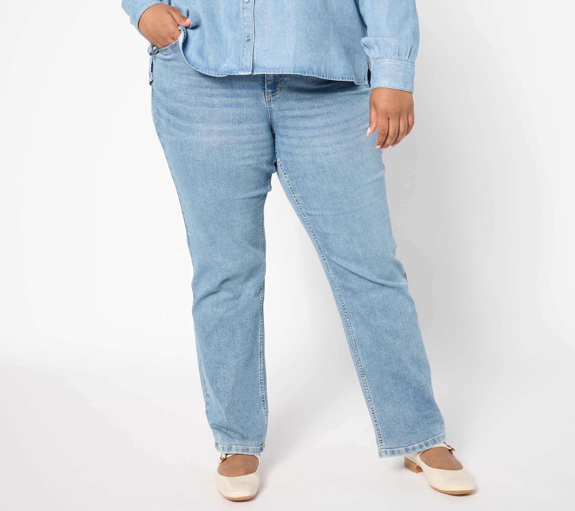 Me by Jennie Garth Regular Indigo Johnny Straight Leg Jeans