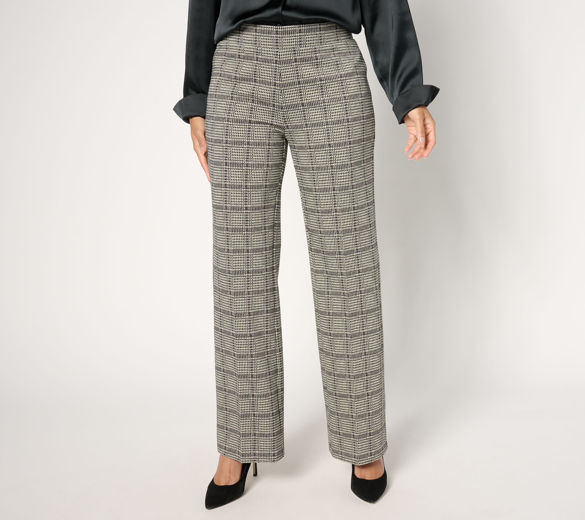 Dennis Basso Petite Jacquard Knit Pants