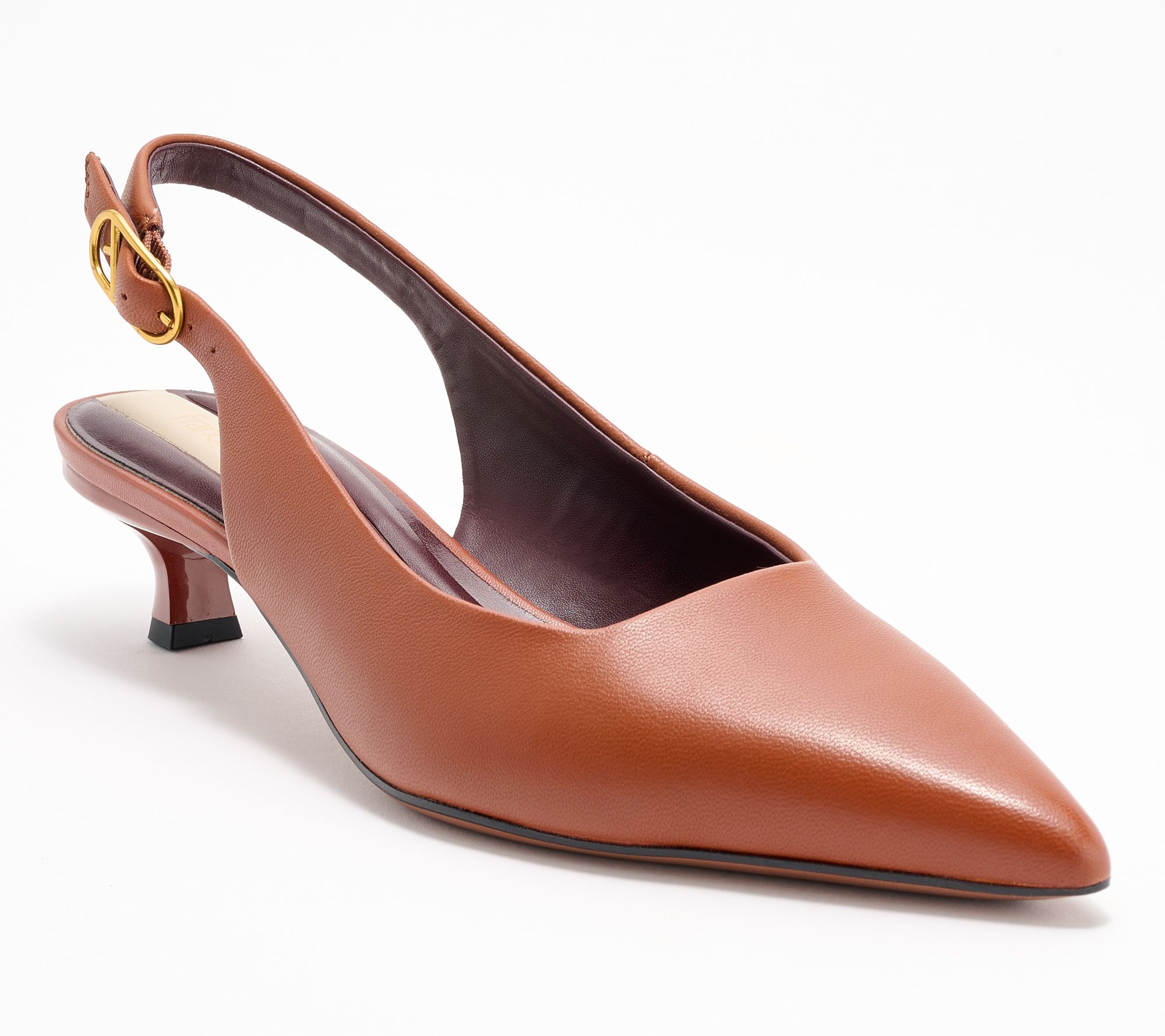 Franco Sarto Leather Slingback Kitten Heel -Marlow