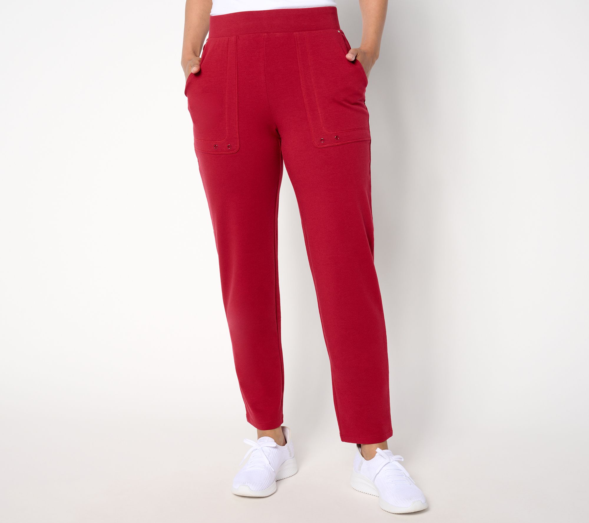 "As Is" Sport Savvy Regular Ankle Length French Terry Pull On Pant