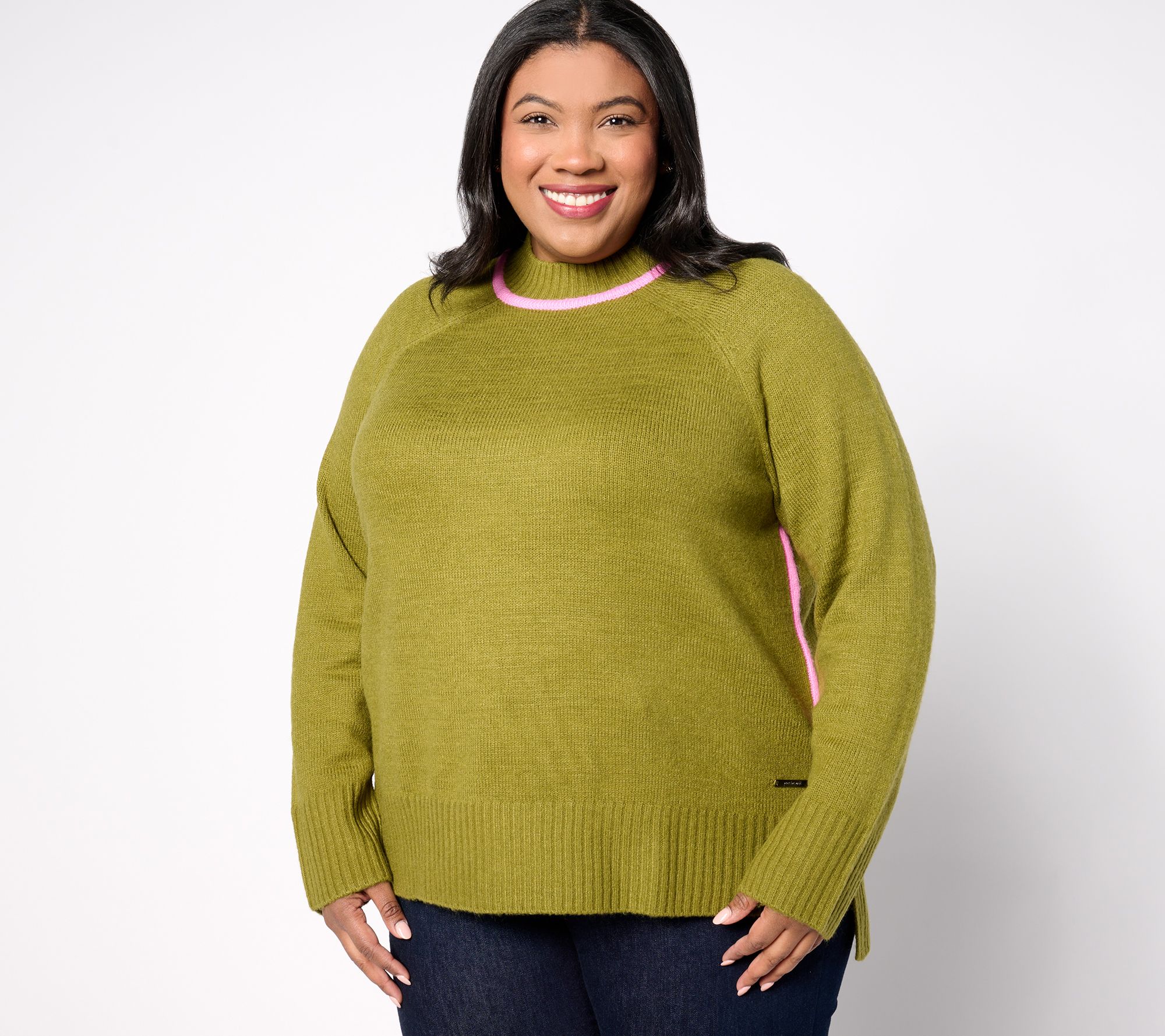 "As Is" Peace Love World Crew Neck Long Sleeve Sweater