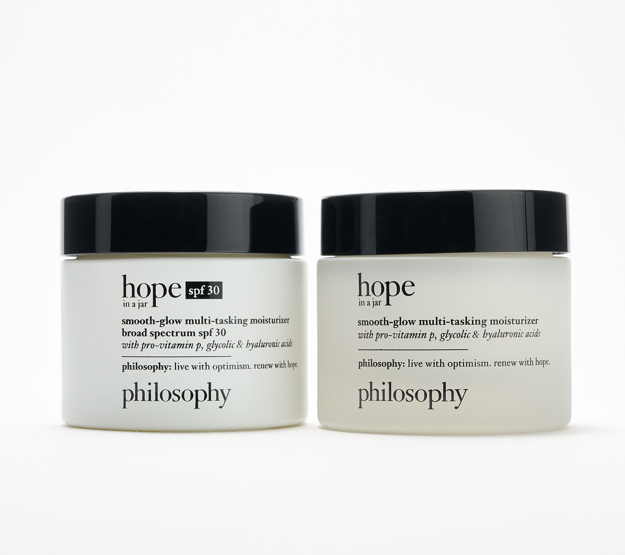 philosophy hope in a jar & hope spf30 daily facial moisturizers