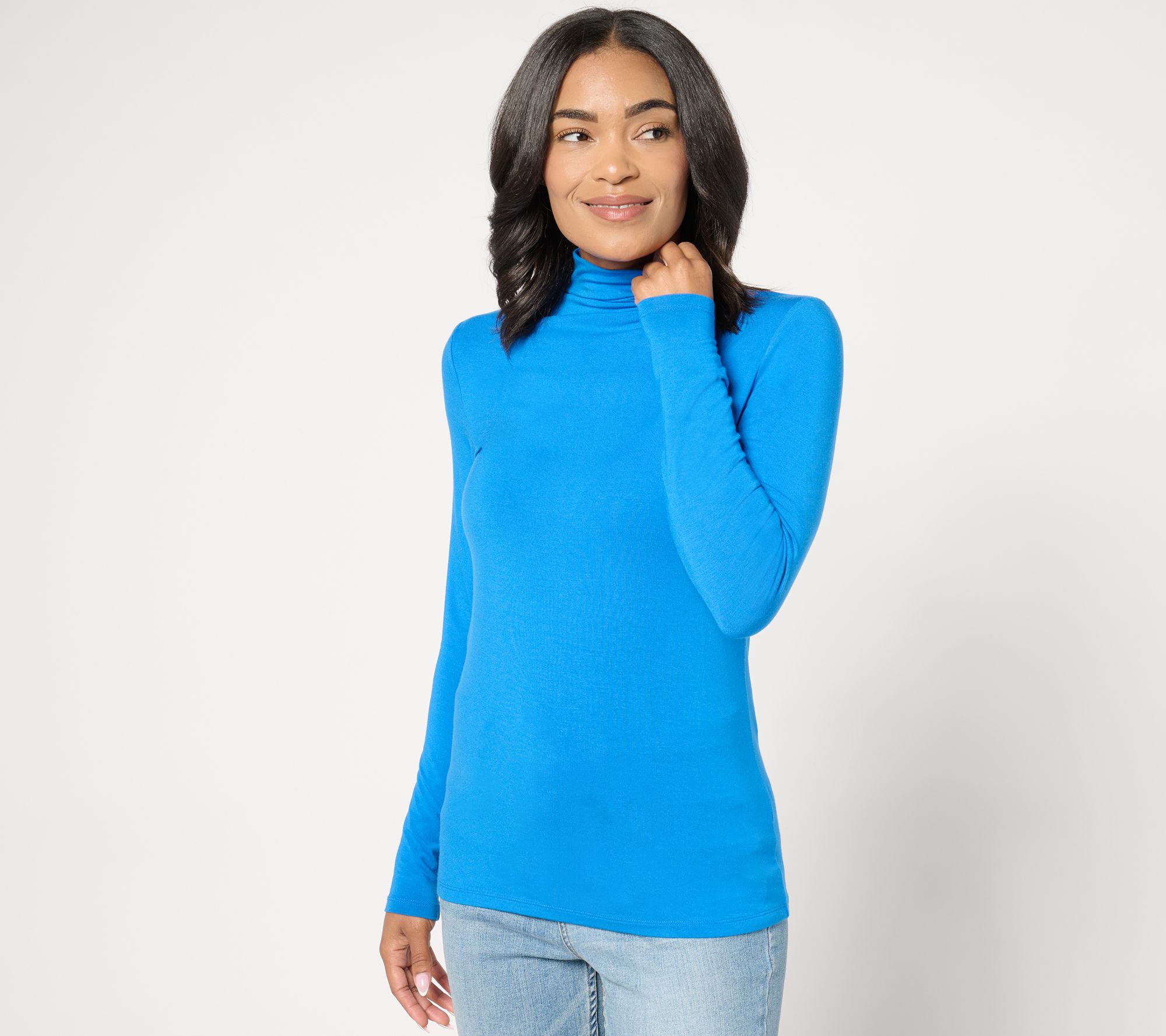 "As Is" Carla Rockmore Collection Fashion Funnel Neck Knit Top