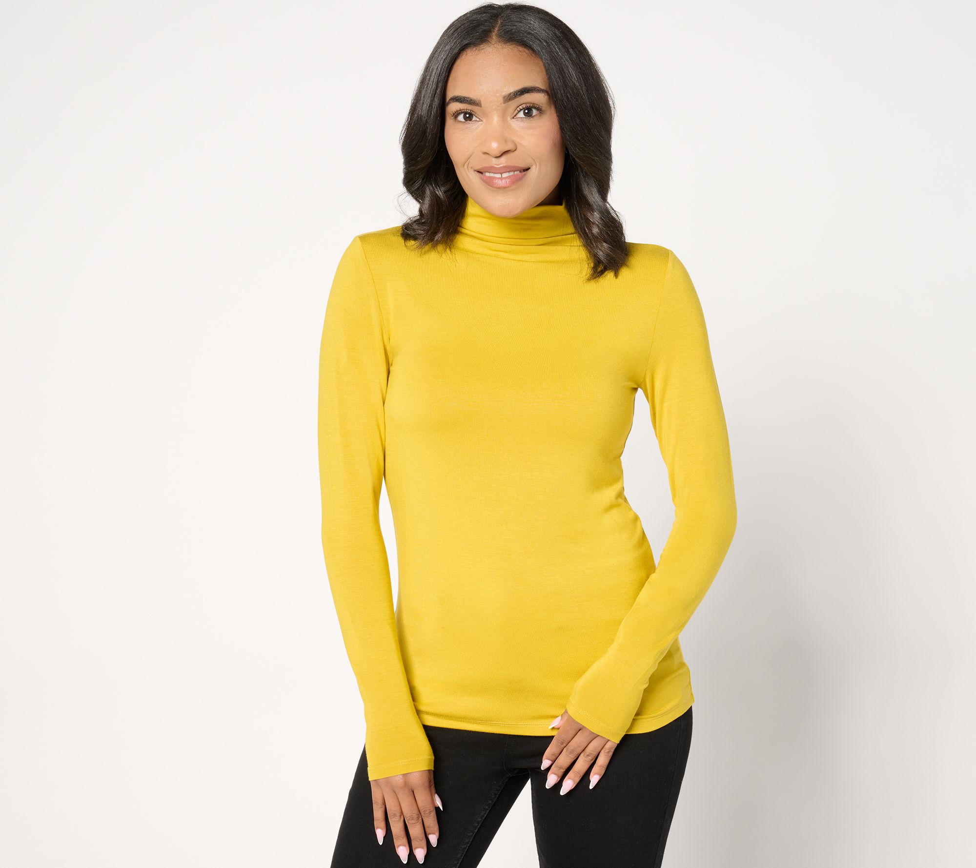 "As Is" Carla Rockmore Collection Fashion Funnel Neck Knit Top