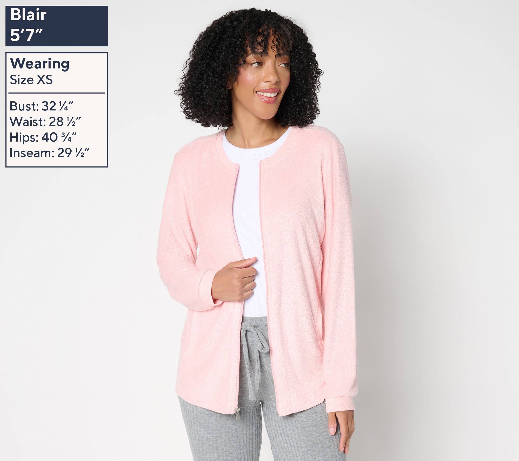 Modern Soul Comfort Soul Knit Fleece Zip-Up with Pockets - QVC.com