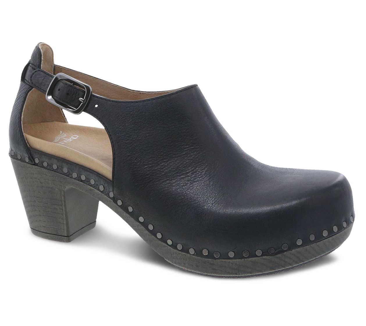 Dansko Sassy Black Leather Pumps