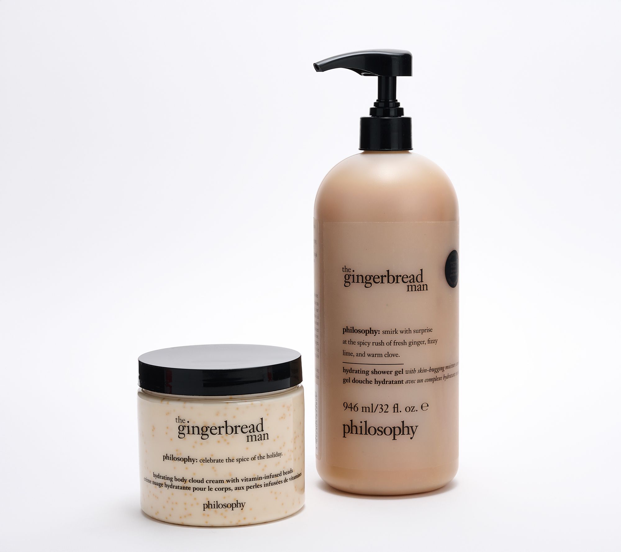 philosophy supersize snowy fun shower gel 32oz & cloud cream 16oz