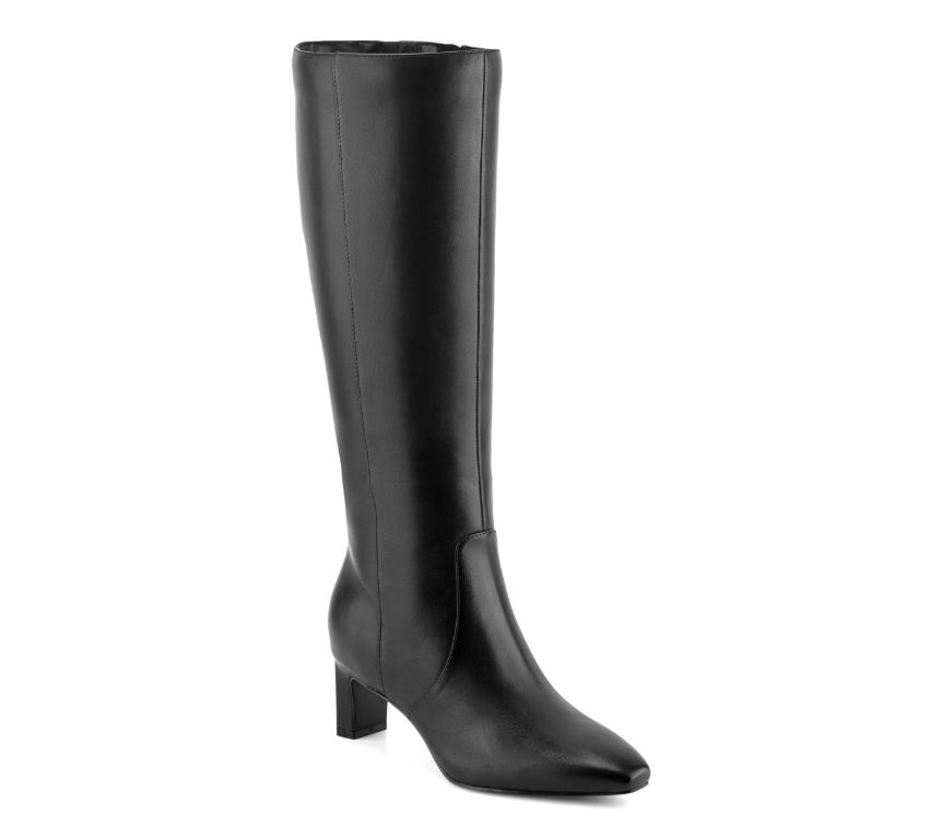 Rockport Leather Wide Calf Tall-Shaft Heeled Boots -Mabel