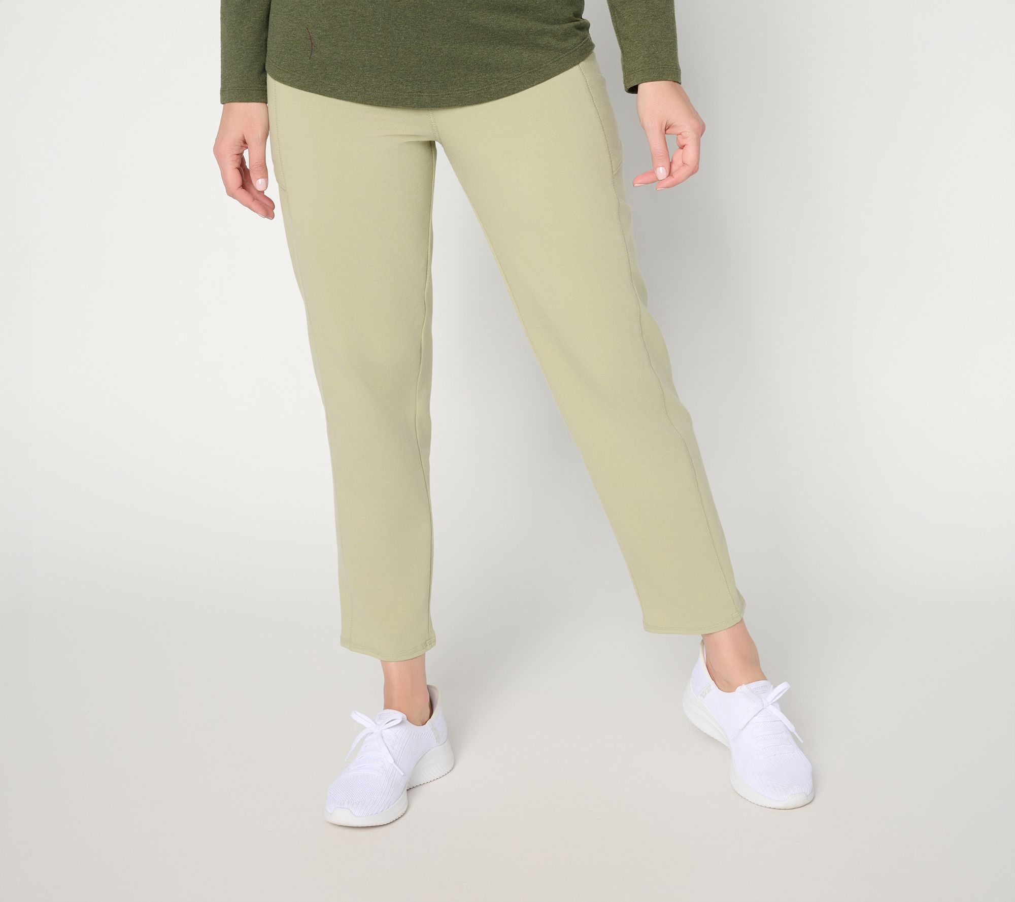 Denim & Co. Active Duo Stretch Straight Leg Ankle Pants