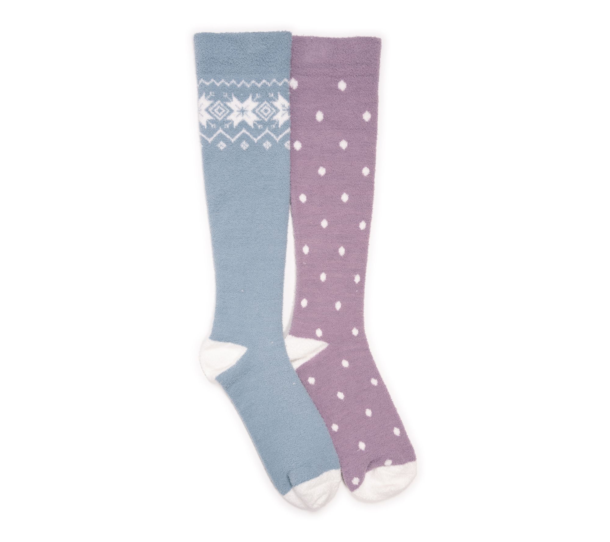 MUK LUKS Women's Set of 2 Knee-High CompressionCozy Sock