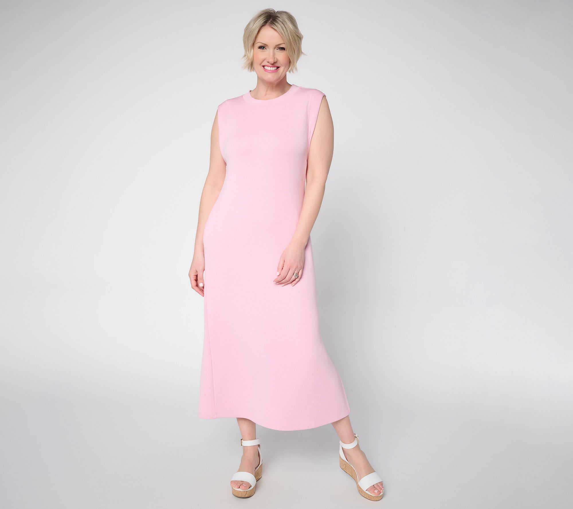 Belle by Kim Gravel Regular ScubaLuxe Maxi Dress w/ Bra Blocker