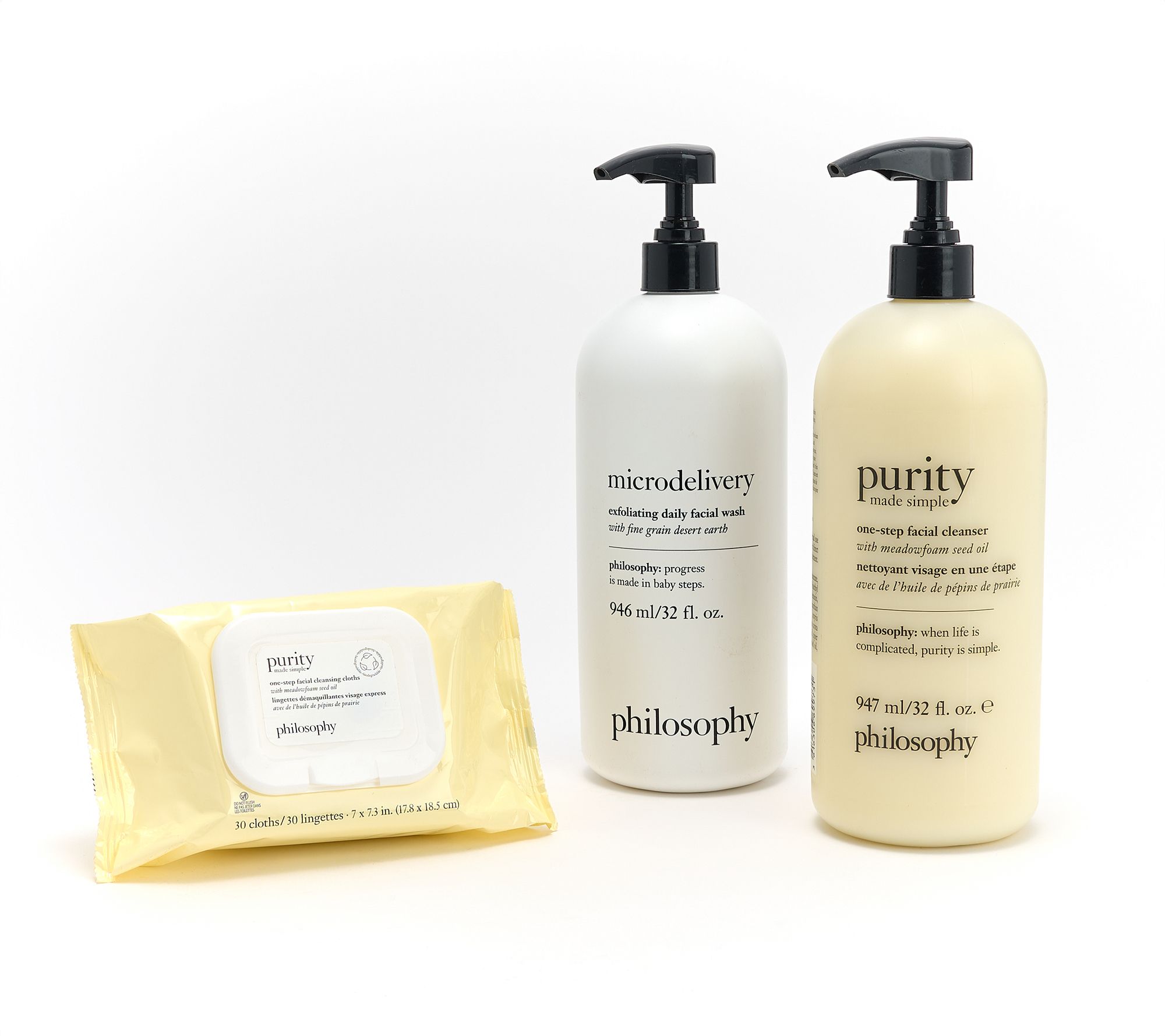 philosophy cleanse & exfoliate 3pc collection